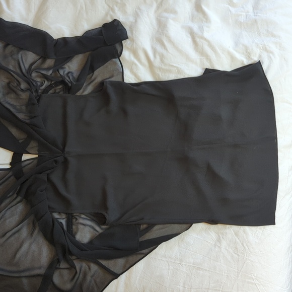 Formal blouse with sheer cape - Picture 6 of 6